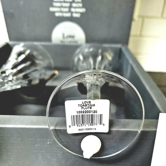 Waterford Crystal Millennium Collection Toasting Flutes - Love NWT - Picture 3 of 6